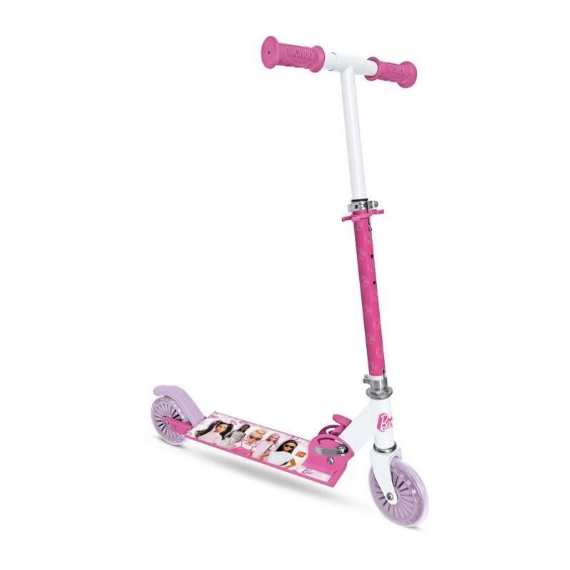 MONDO - Trottinette 2 roues pliable Barbie - Pratique et Colorée