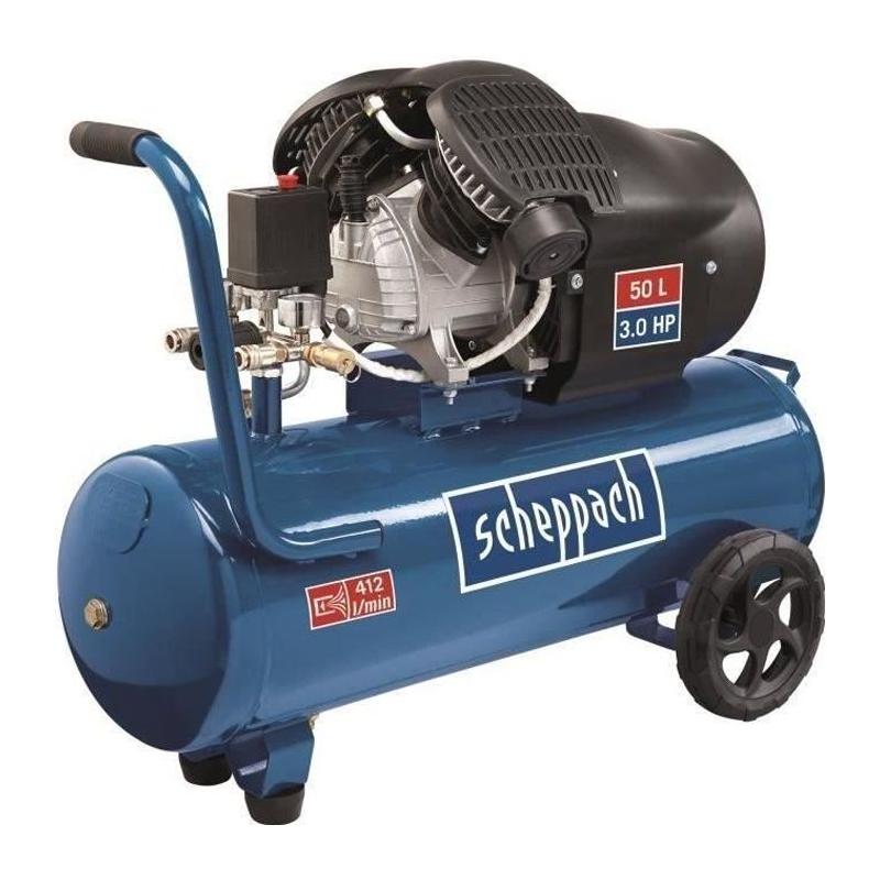 Compresseur d'air double cylindres Scheppach HC53DC - 50L