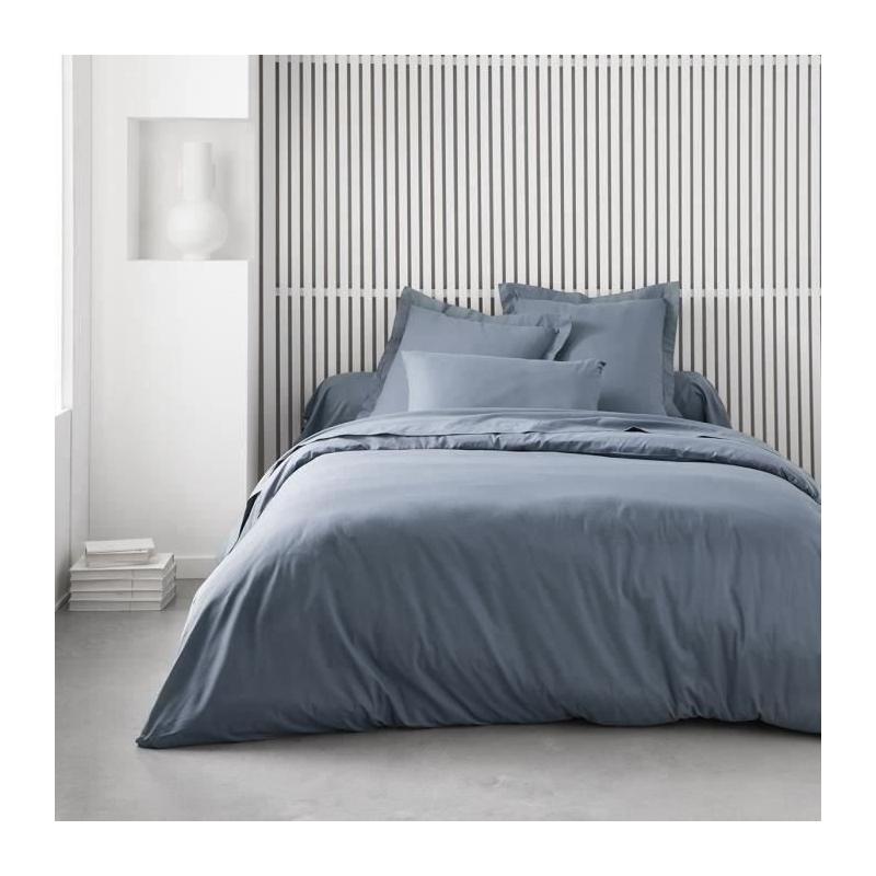 Housse de couette TODAY Essential en coton uni - Denim 240x260 cm
