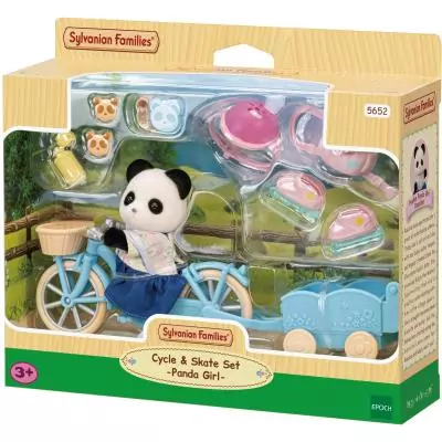 Sylvanian Families La fille panda, son vélo et sa remorque