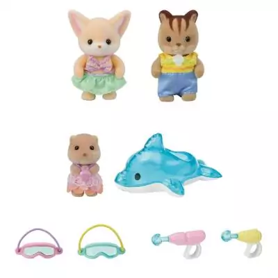 Sylvanian Families Le trio des bébés à la piscine