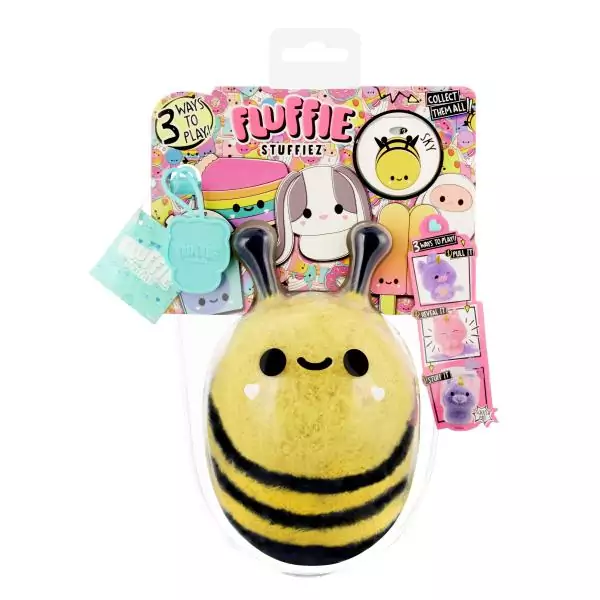 Fluffies Stuffiez - Peluche ASMR a personnaliser - Abeille/Coccinelle - Rembourrage a retirer et découvrir un autre personnage