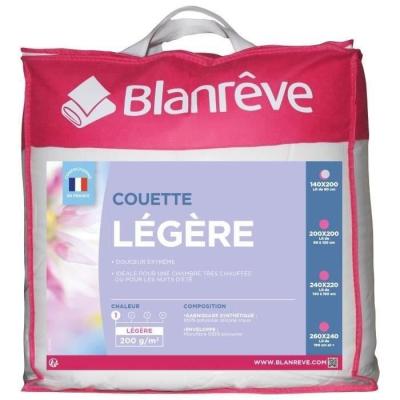 Couette légère en microfibre BLANREVE 140x200 cm - Blanc