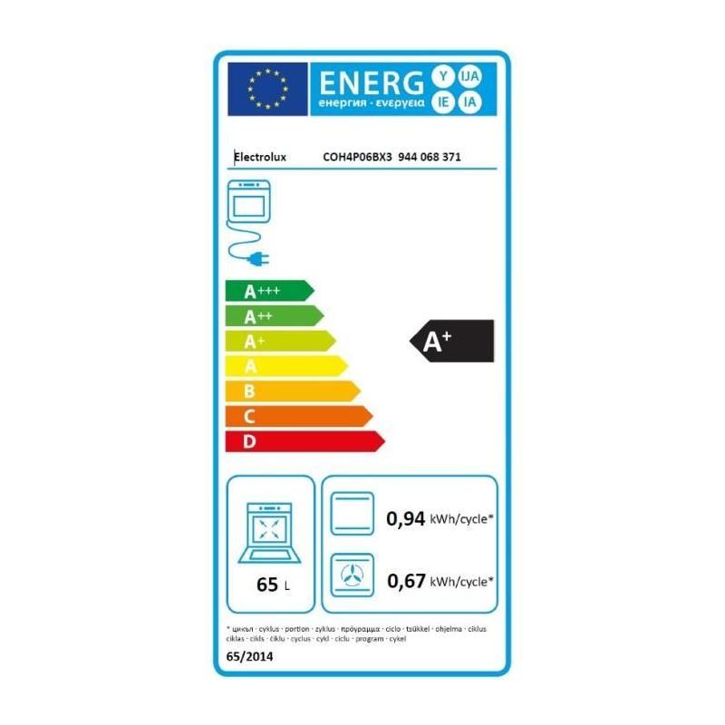 Four encastrable pyrolyse multifonction - ELECTROLUX - Inox - Porte froide 4 verres