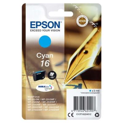 Cartouche d'encre 16 Cyan pour Epson WorkForce WF-2510WF - Jet d'encre de qualité
