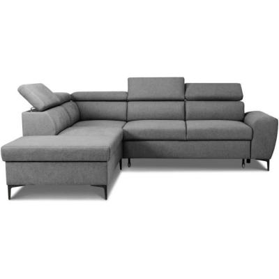 Canapé d'angle convertible réversible avec coffre - KASIMIR - Tissu anthracite