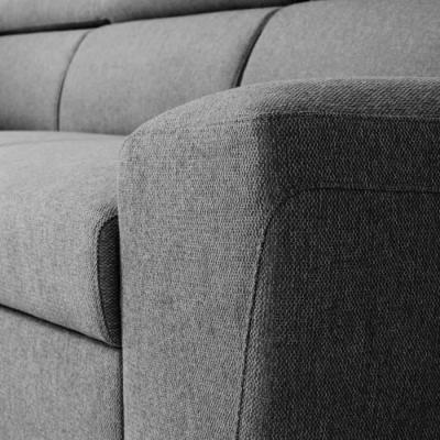 Canapé d'angle convertible réversible avec coffre - KASIMIR - Tissu anthracite