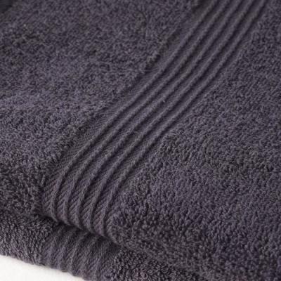 Lot de 2 serviettes de toilette 50x90 cm en coton - Fusain