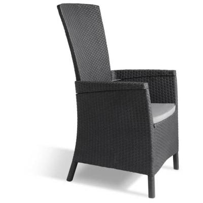 Chaise de jardin inclinable Keter Vermont Graphite - Confort et élégance