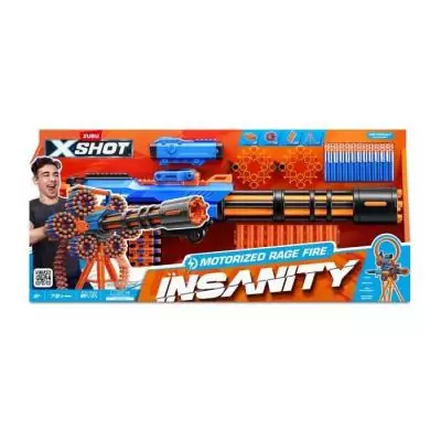 Blaster motorisé X-SHOT Rage Fire - 40 fléchettes - Portée 27m