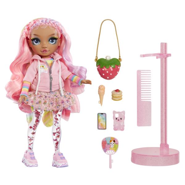 Rainbow High - Sparkle & Shine - Poupée mannequin de 27cm - Rose - Jambes avec liquide pailletés - Des 4ans