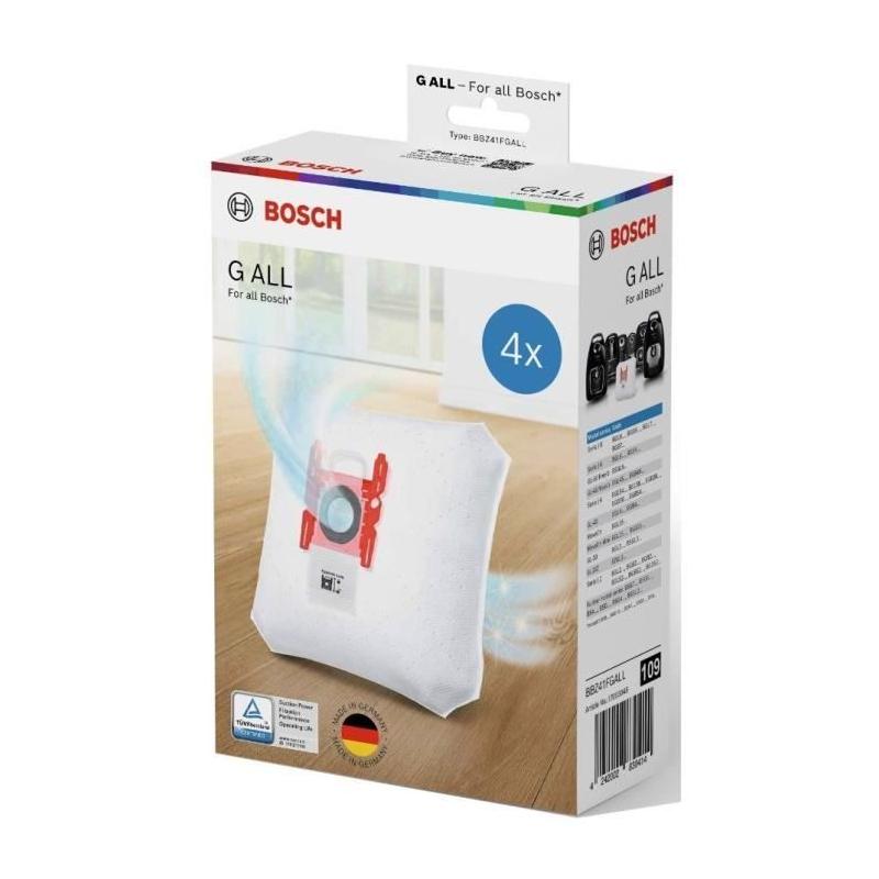 Sacs d'aspirateur BOSCH BBZ41FGALL - Lot de 4 sacs + 1 filtre