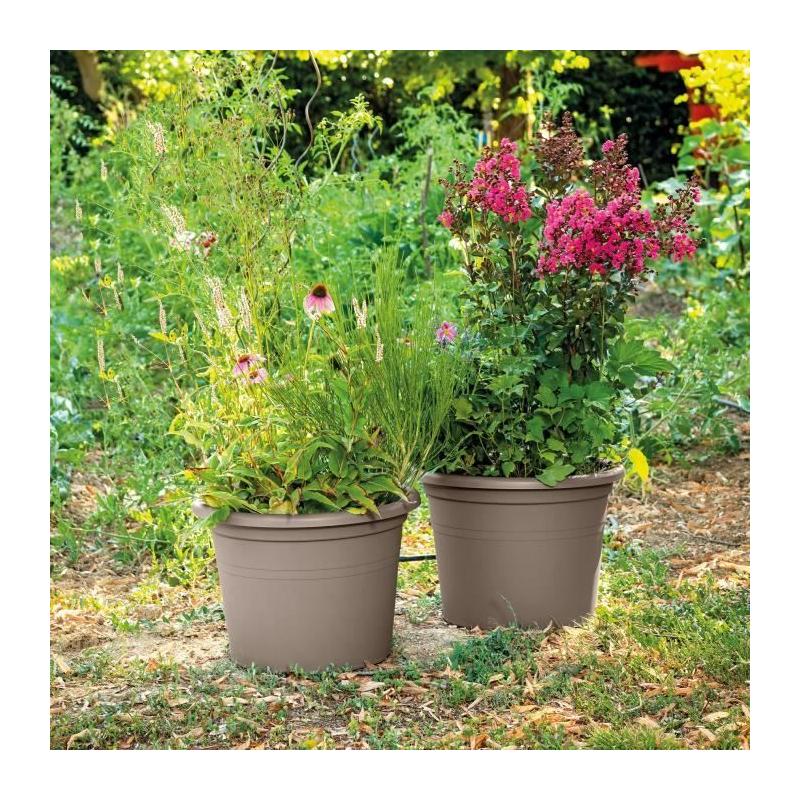 Pot de fleurs rond Day R camel - Taupe - 60cm