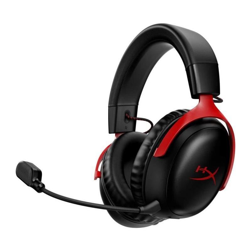 Casque Gamer Sans Fil HyperX Cloud III Noir/Rouge - Pour PC & Console