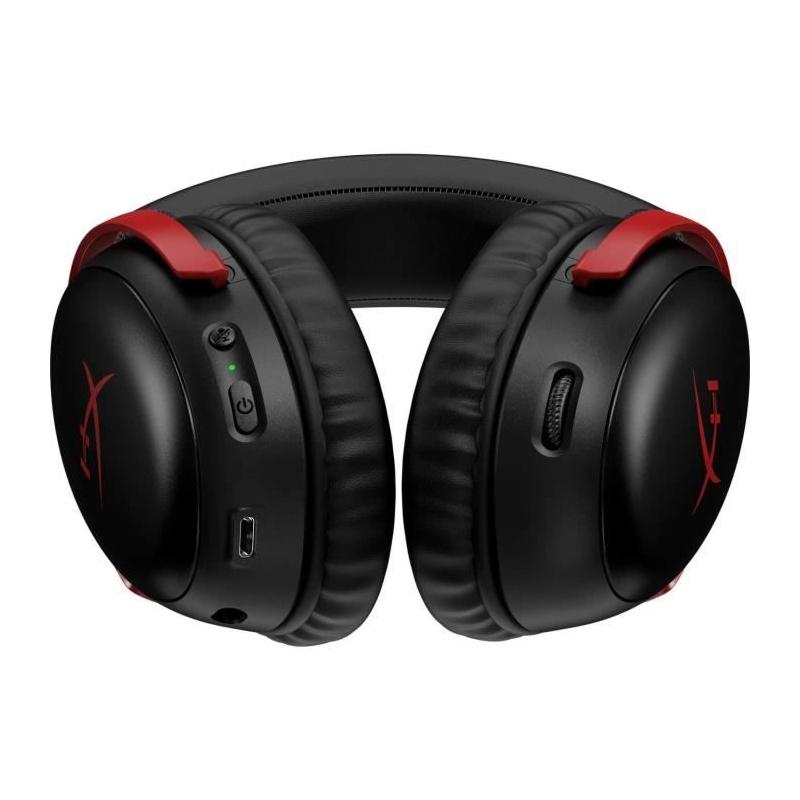 Casque Gamer Sans Fil HyperX Cloud III Noir/Rouge - Pour PC & Console