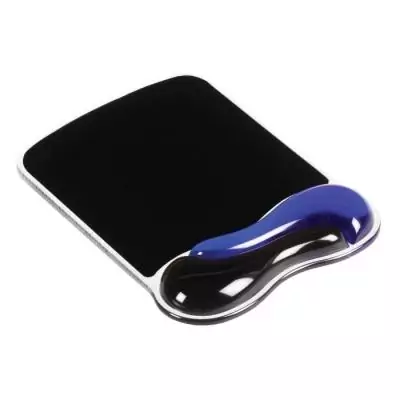 Tapis de souris Kensington avec repose-poignet Duo gel, Noir et bleu