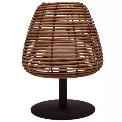 Lampe de table sans fil LUMISKY BOHEME - Design Rotin naturel