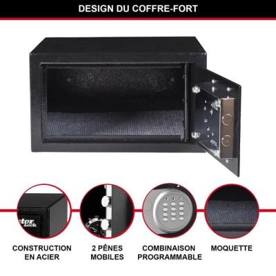 Coffre-fort MASTER LOCK X041ML 11L - Sécurisez vos biens avec style!