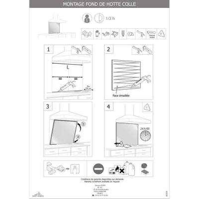 Credence Noir Mat en Verre - Saint Gobain - 70x60 cm