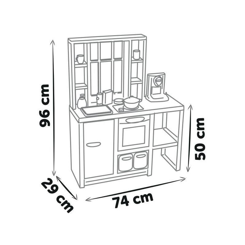 Cuisine enfant Smoby Loft 32 accessoires, design industriel • dès 3 ans