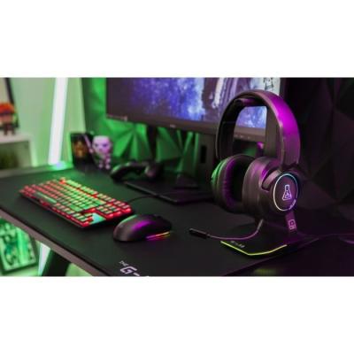Casque Gamer sans fil The G-Lab KORP IRIDIUM - Microphone RGB - Noir