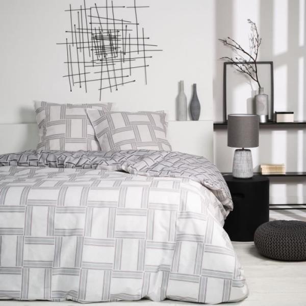 PARURE DE LIT TODAY - HOUSSE DE COUETTE 240X260 + 2 TAIES D OREILLER 63X63 - 100% COTON 57 fils - SUNSHINE 14.18