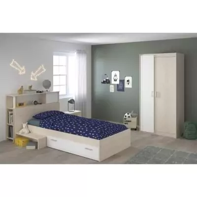 Ensemble enfant CHARLEMAGNE - Design contemporain - Acacia clair et blanc