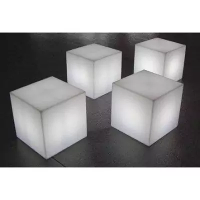 Lumisky Carry W40: Cube lumineux filaire pour extérieur LED - Blanc