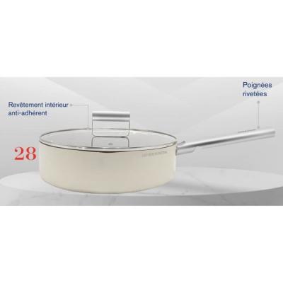 Sauteuse Arthur Martin 28 cm avec couvercle - Aluminium Forgé