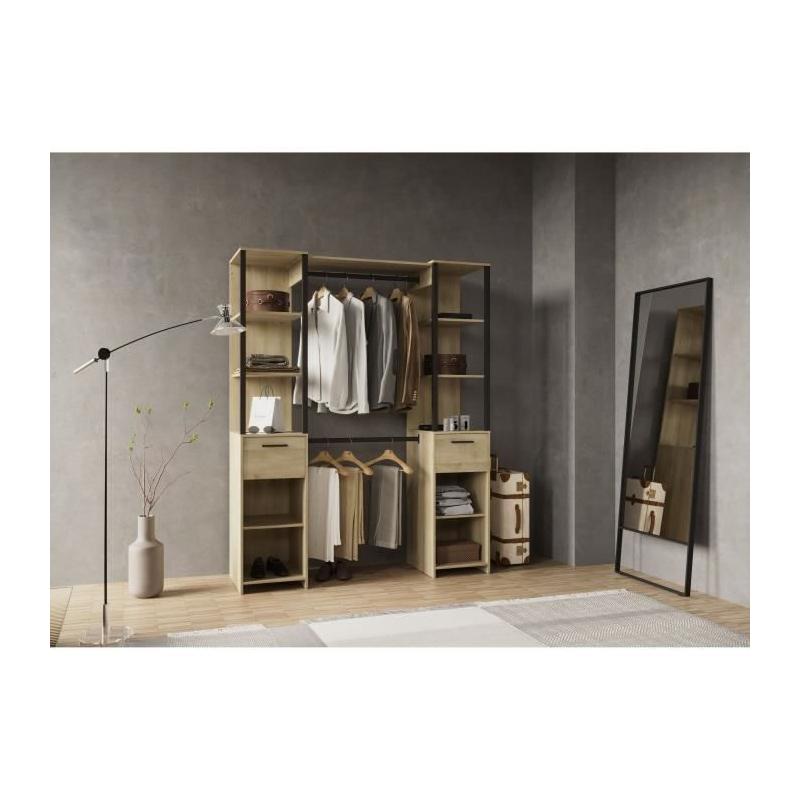 Kit dressing GARY Chene Kronberg/Noir mat - 159,8 x 49,5 x 200,3 cm - DEMEYERE