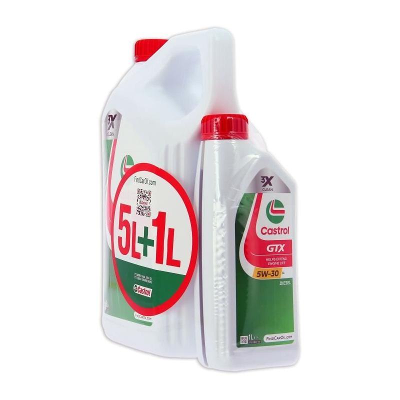 Huile Moteur CASTROL GTX 5W-30 C4 - Lot de 5L+1L