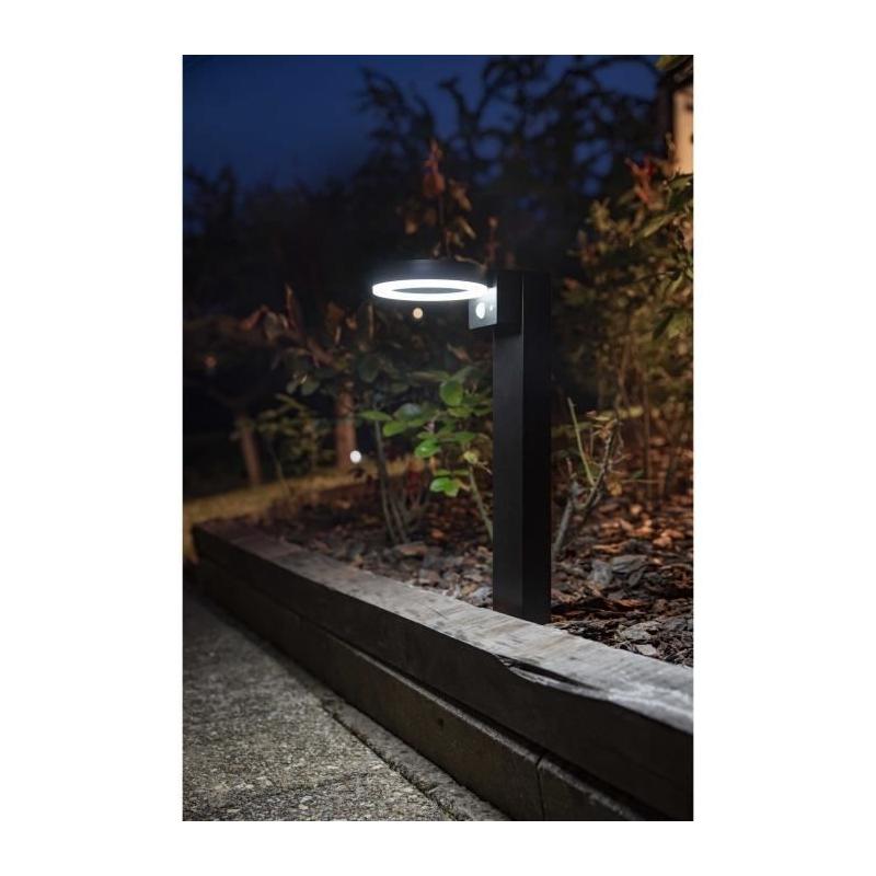 Borne solaire élégante GALIX - Éclairage puissant - Inox - H50 cm
