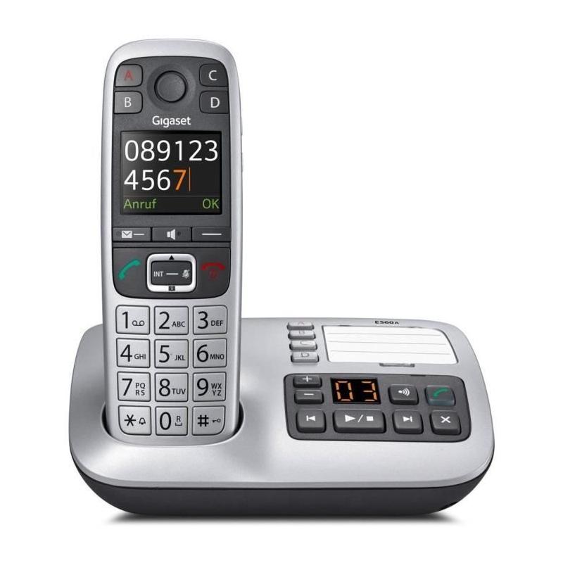 Téléphone Fixe GIGASET E560A - Grand affichage et répondeur