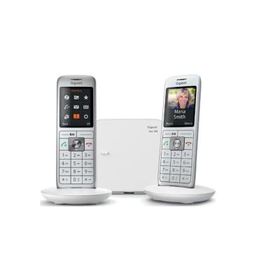 GIGASET Téléphone Fixe CL 660 Duo Blanc - Compact et Performant