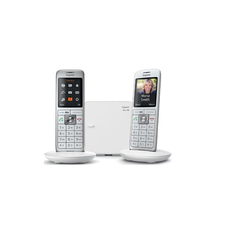 GIGASET Téléphone Fixe CL 660 Duo Blanc - Compact et Performant