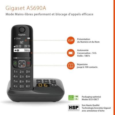 Trio de téléphones fixes Gigaset AS690: compact et performant