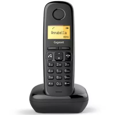 Téléphone sans fil Gigaset A270 Solo - Noir: Mains libres, Répertoire 80 noms, Autonomie 1080 min