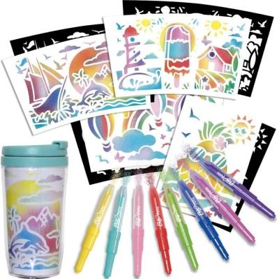 Blopens LANSAY - Créa'mug - Kit Coloriage - 9 pochoirs