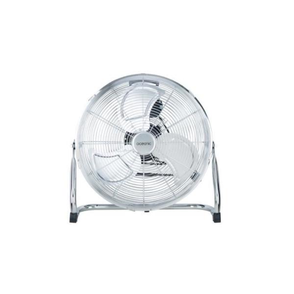 Ventilateur industriel de sol - Brasseur d'air - OCEANIC - 120 W - 3 vitesses - Ø 45 cm - Chromé
