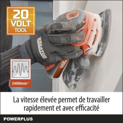 Ponceuse multifonctions 20V sans fil - DUAL POWER POWDP50200 - Orange