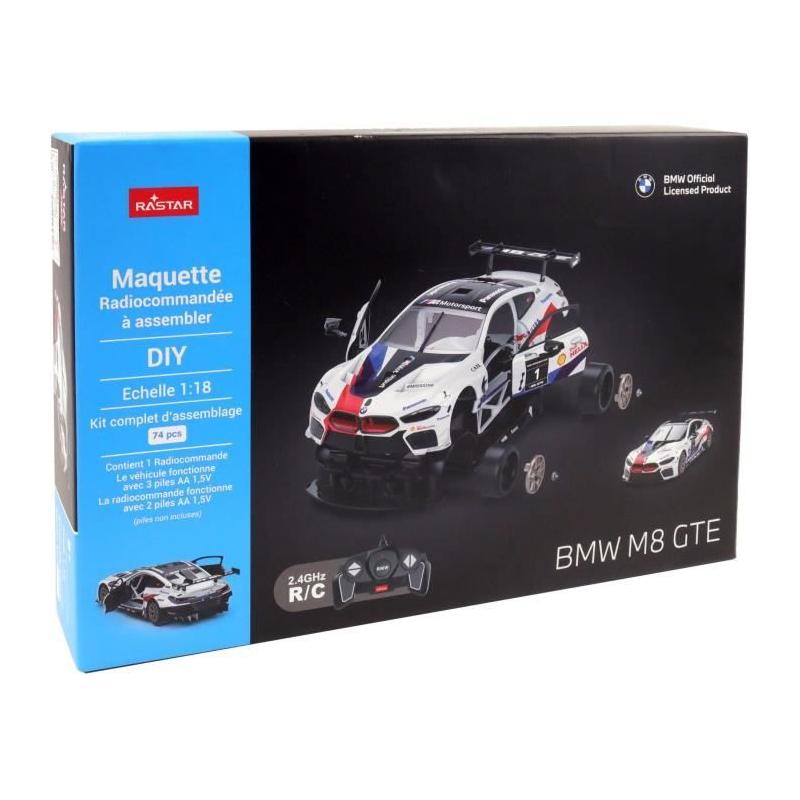 Voiture Télécommandée BMW M8 GTE Blanc - 1/18 - Assemblage Facile