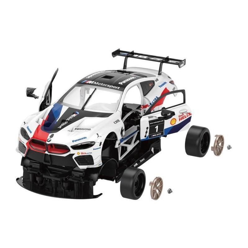 Voiture Télécommandée BMW M8 GTE Blanc - 1/18 - Assemblage Facile