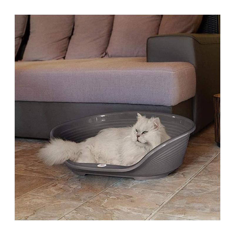 Panier pour chien FERPLAST SIESTA Deluxe Taille 4 - Gris foncé - Confort et style