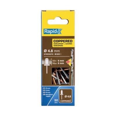 Rivets Rapides en Aluminium Cuivre Ø 4,8x12 mm (50 pcs)