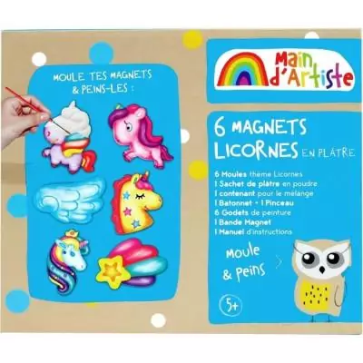Kit de création de magnets Licorne - Loisir Créatif - MAIN D'ARTISTE - JEU DE PEINTURE