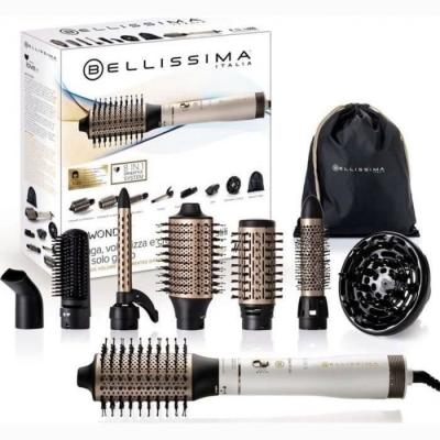 Brosse soufflante Bellissima Air Wonder Blanc Or - Coiffure parfaite