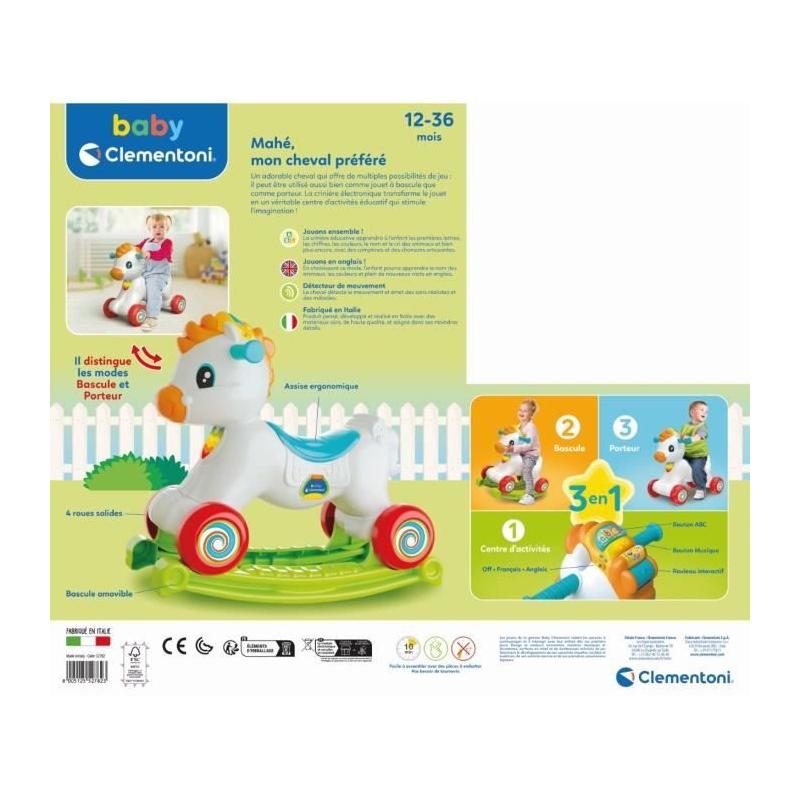Cheval à bascule et à roues interactif - Dès 1 an