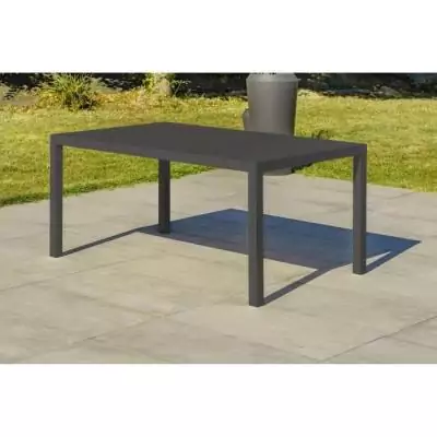 Ensemble de jardin moderne - Gris Anthracite - Aluminium - 6 places Ensemble de jardin moderne - Gris Anthracite - Aluminium - 6 places