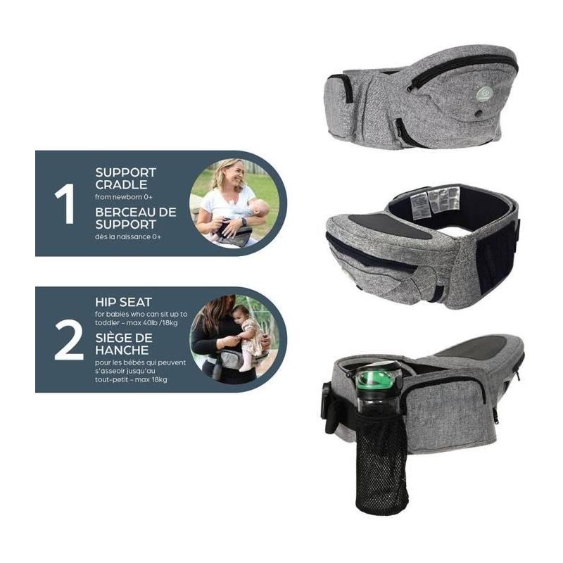 Porte-bébé Siege de hanche DREAMBABY Up & Go - Gris