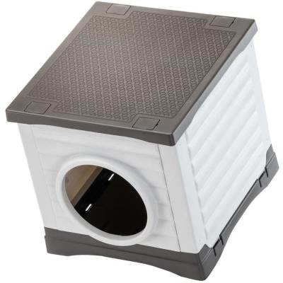 Abri pour petits animaux FERPLAST PETVILLA 50 - Blanc/Gris